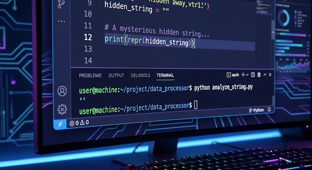 detect invisible characters in python
