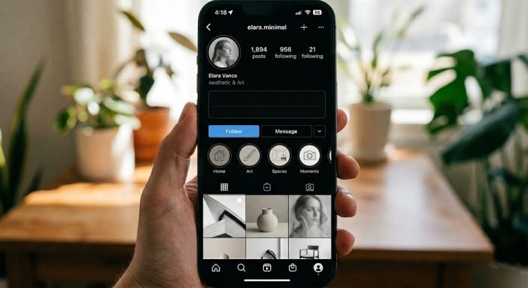 instagram empty bio